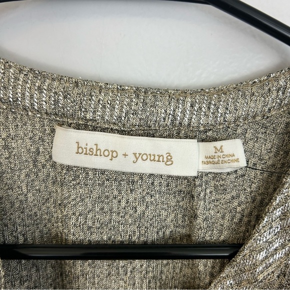 NWT Bishop + Young Blake Metallic Blouse From Anthropologie Size Medium - Picture 11 of 14